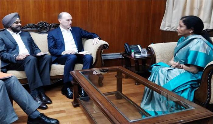 वोडाफोन के सीईओ ने सीतारमण से मुलाकात की वोडाफोन के सीईओ ने सीतारमण से मुलाकात की