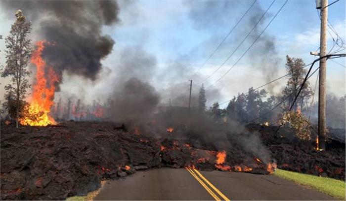 हवाई में ज्वालामुखी विस्फोट की वजह से 26 घर नष्ट