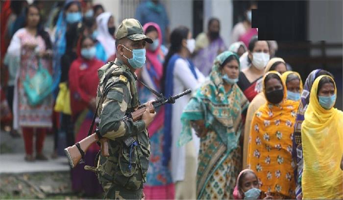 बंगाल में कल होने वाले पांचवें चरण के मतदान के लिए केन्द्रीय सशस्त्र बल की 1071 कंपनियां तैनात