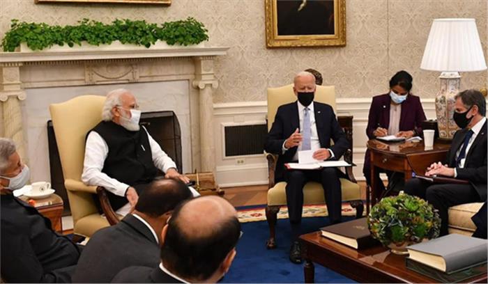 व्हाइट हाउस में जो बाइडेन से मिले प्रधानमंत्री मोदी
