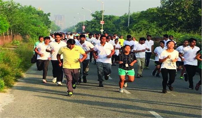 मिनी मैराथन में युवा व बुजुर्गों ने दिखाया उत्साह