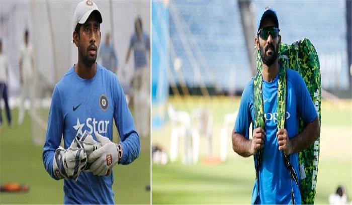 अफगानिस्तान टेस्ट  मैच से बाहर हुए साहा, दिनेश कार्तिक हुए टीम में शामिल 