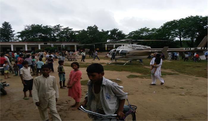 शून्य विजीविलटी के कारण मुरादनगर में उतरा हेलीकॉप्टर