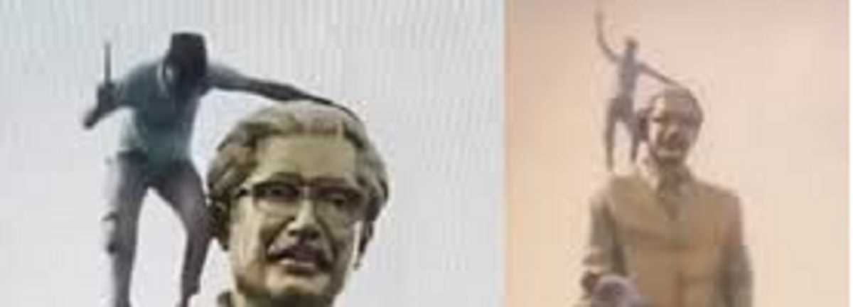 प्रदर्शनकारियों ने ढाका में शेख मुजीबुर रहमान की प्रतिमा तोड़ी