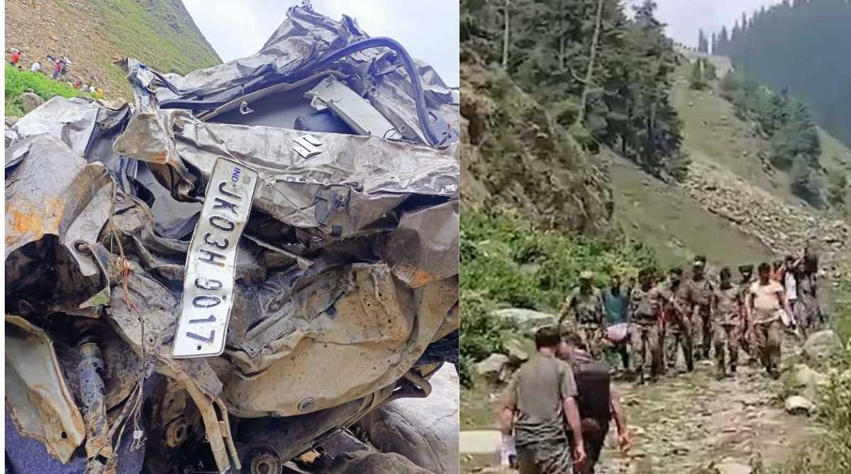 जम्मू-कश्मीर के अनंतनाग में खाई में गिरी कार, 8 की मौत