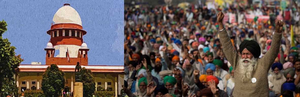 किसानों को सड़कों से हटाने की अर्जी पर सुप्रीम कोर्ट में आज फिर होगी सुनवाई