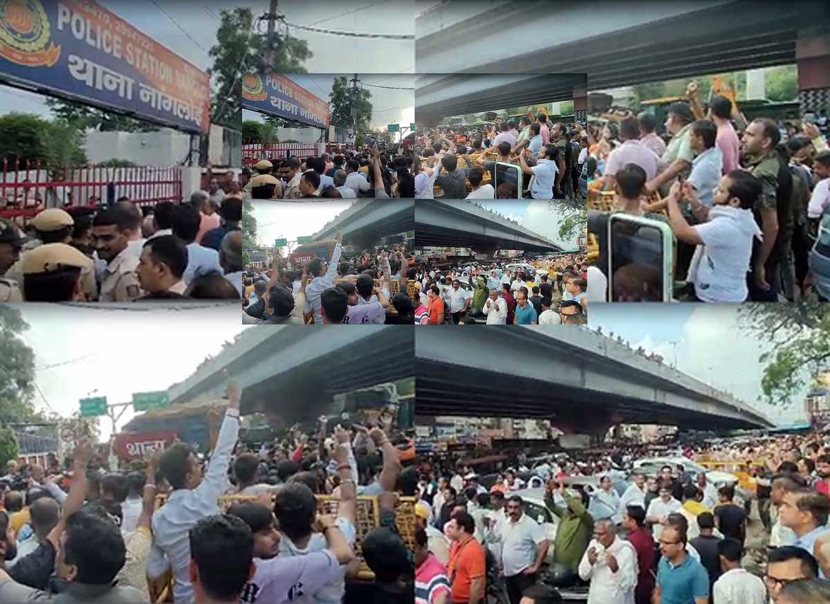 मुहर्रम जुलूस के दौरान हिंसा को लेकर दिल्ली में विरोध प्रदर्शन