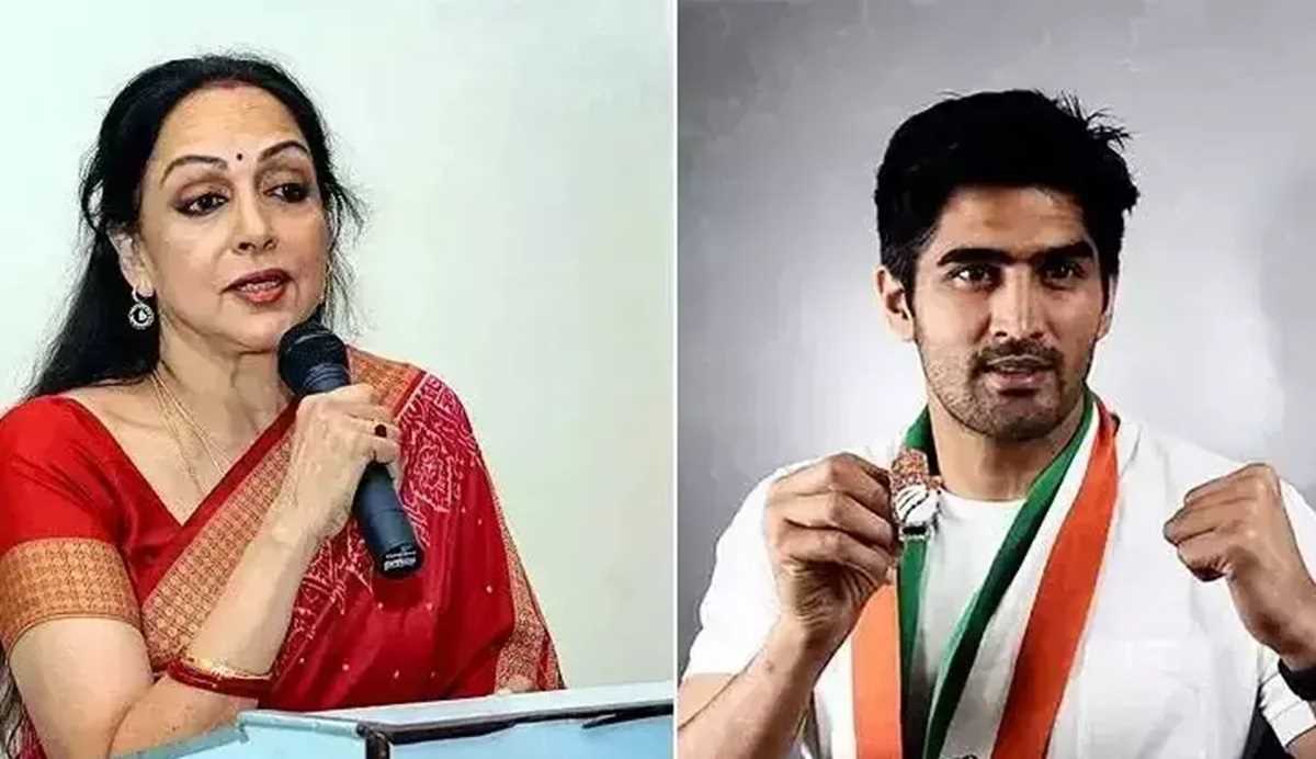 मथुरा में हेमा मालिनी को इंडिया गठबंधन की तरफ से ओलंपियन विजेंदर सिंह देंगे चुनौती