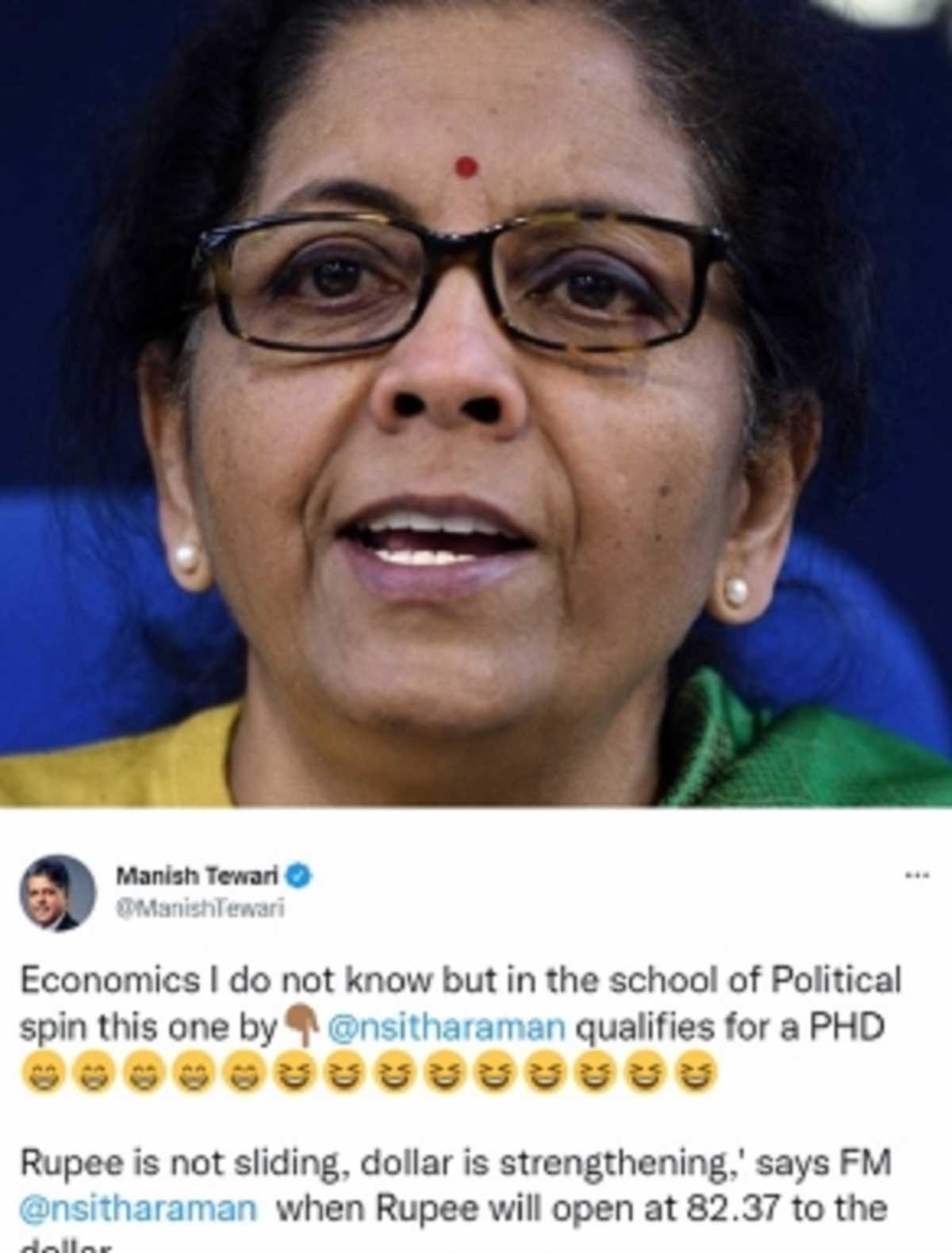 सीतारमण के डॉलर मजबूत करने वाले बयान पर कांग्रेस नेता की प्रतिक्रिया