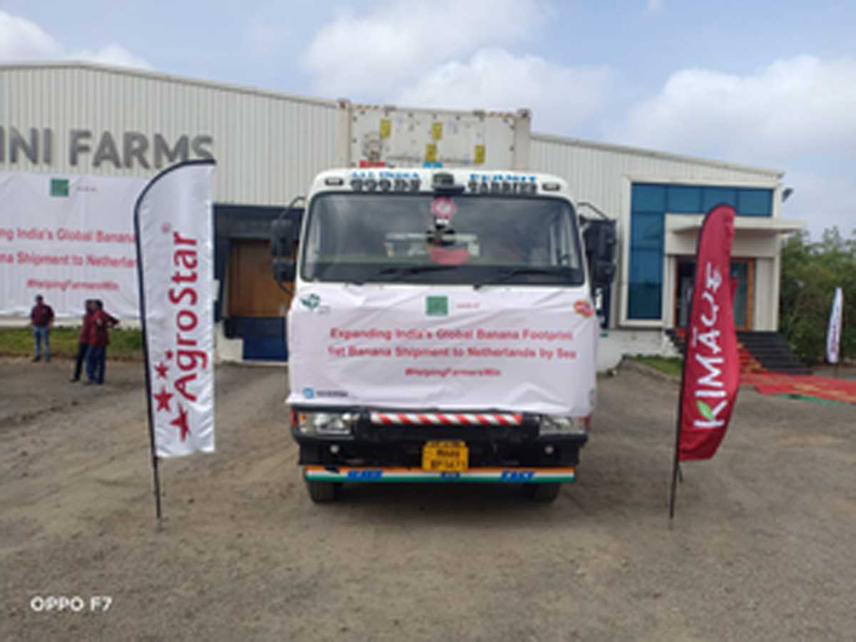 समुद्र के रास्ते यूरोप के लिए केले की पहली खेप भारत से रवाना