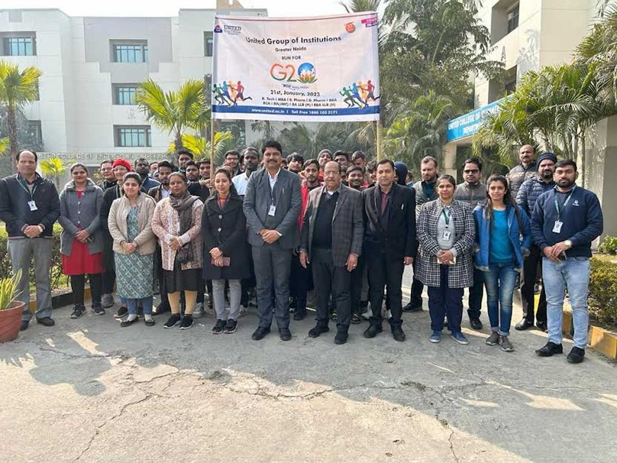 रन फॉर जी-20 में शिक्षक व विद्यार्थियों ने लिया हिस्सा