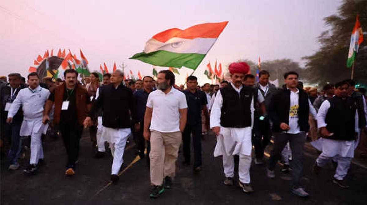 राजस्थान में राहुल की यात्रा दूसरे दिन सुबह छह बजे हुई शुरु