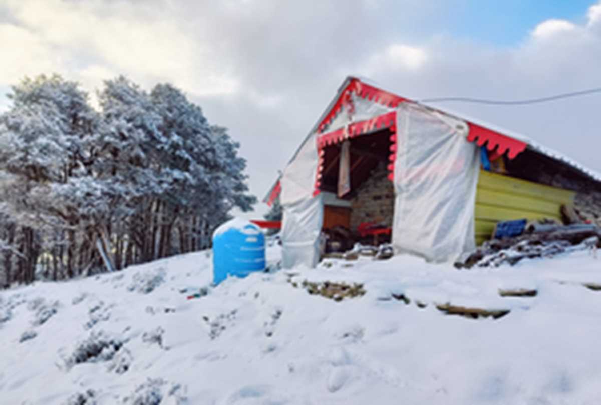 उत्तराखंड में पहाड़ों पर बदला मौसम, ऊपरी इलाकों में जम कर हुई बर्फबारी