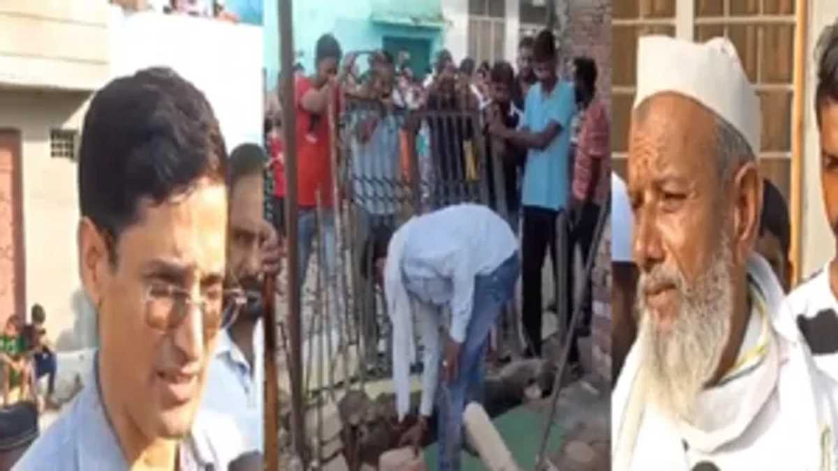 हरिद्वार के लक्सर में अवैध रूप से नि‍र्माणाधीन मस्जिद काे क‍िया ध्वस्त