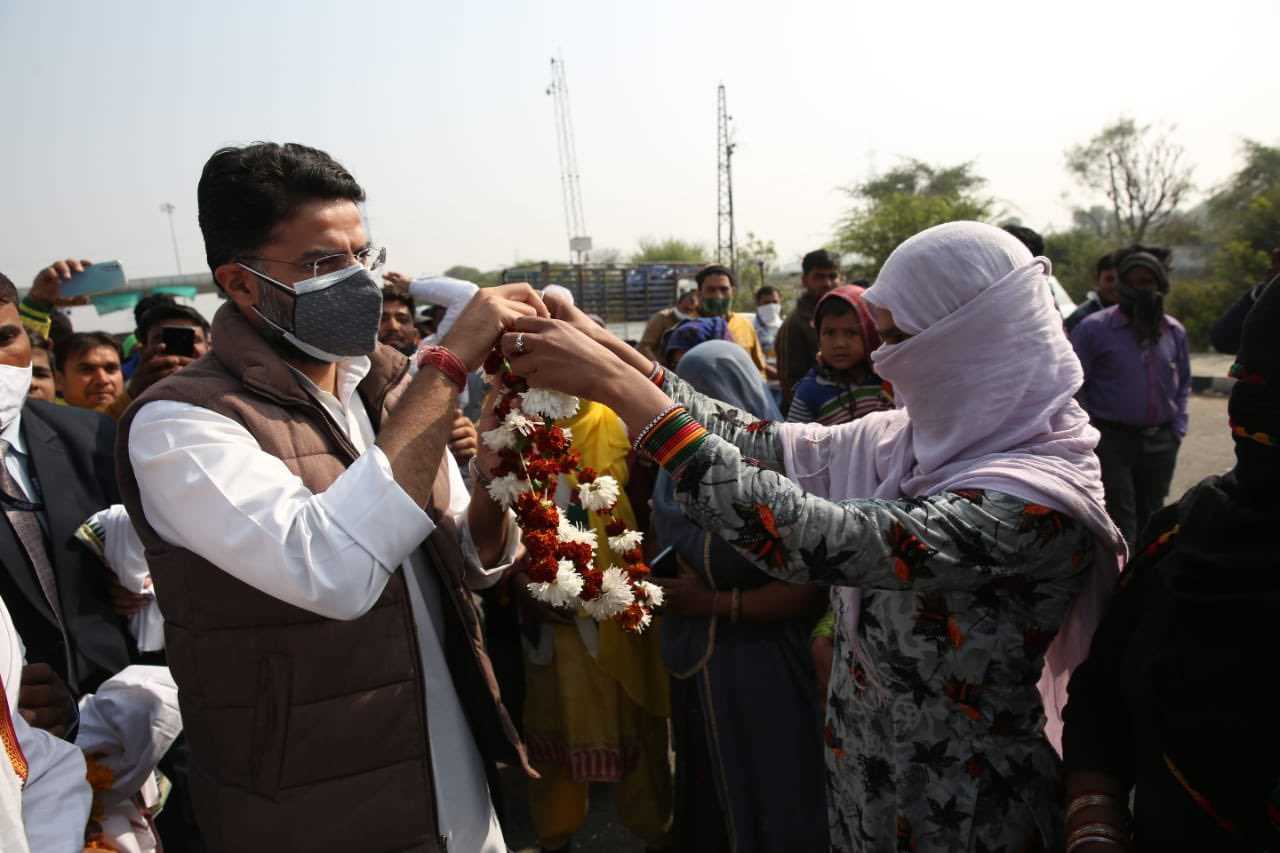 अजमेर में सचिन पायलट का हुआ जोरदार स्वागत