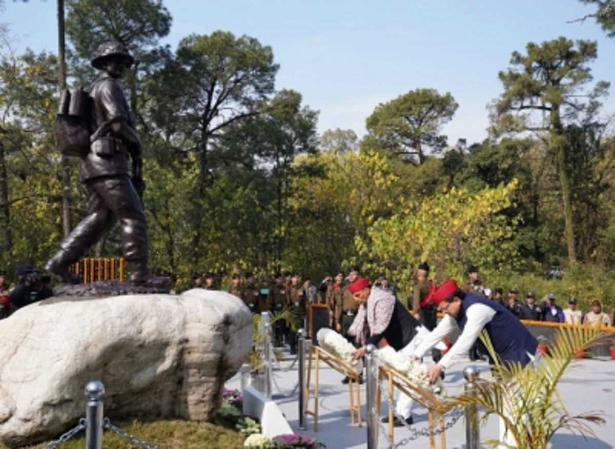 रक्षा मंत्री राजनाथ सिंह व सीएम धामी ने किया शौर्य स्थल का उद्घाटन