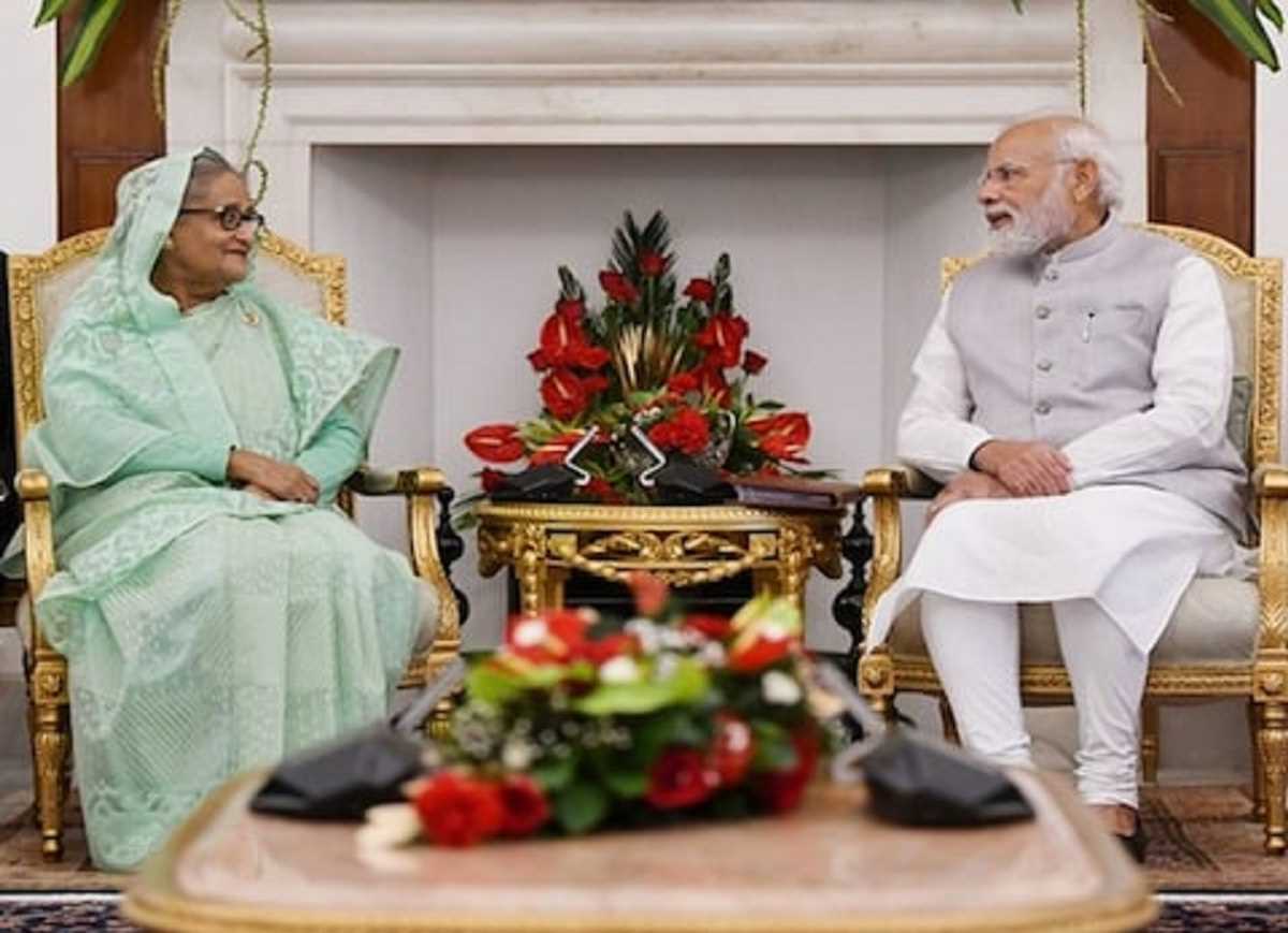 बांग्लादेश की प्रधानमंत्री का पीएम नरेंद्र मोदी के साथ सम्बोधन