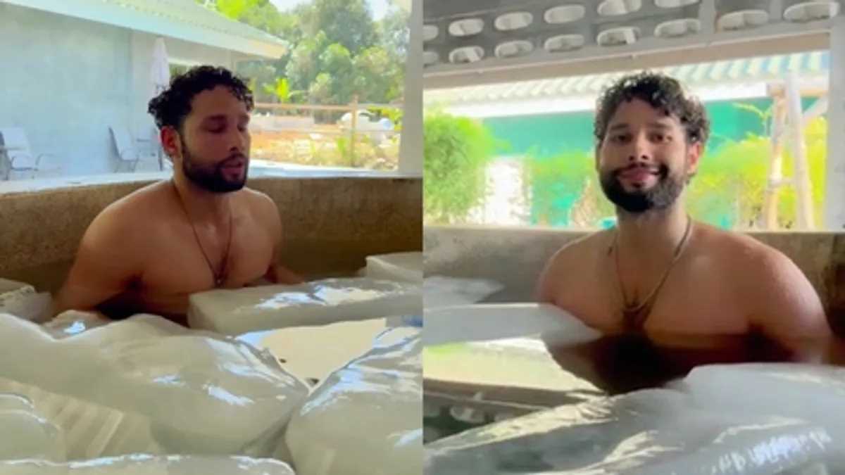 सिद्धांत चतुर्वेदी ने आइस बाथ चैलेंज स्वीकारा, 4 डिग्री तापमान में 7 मिनट तक बैठे रहे स्टार