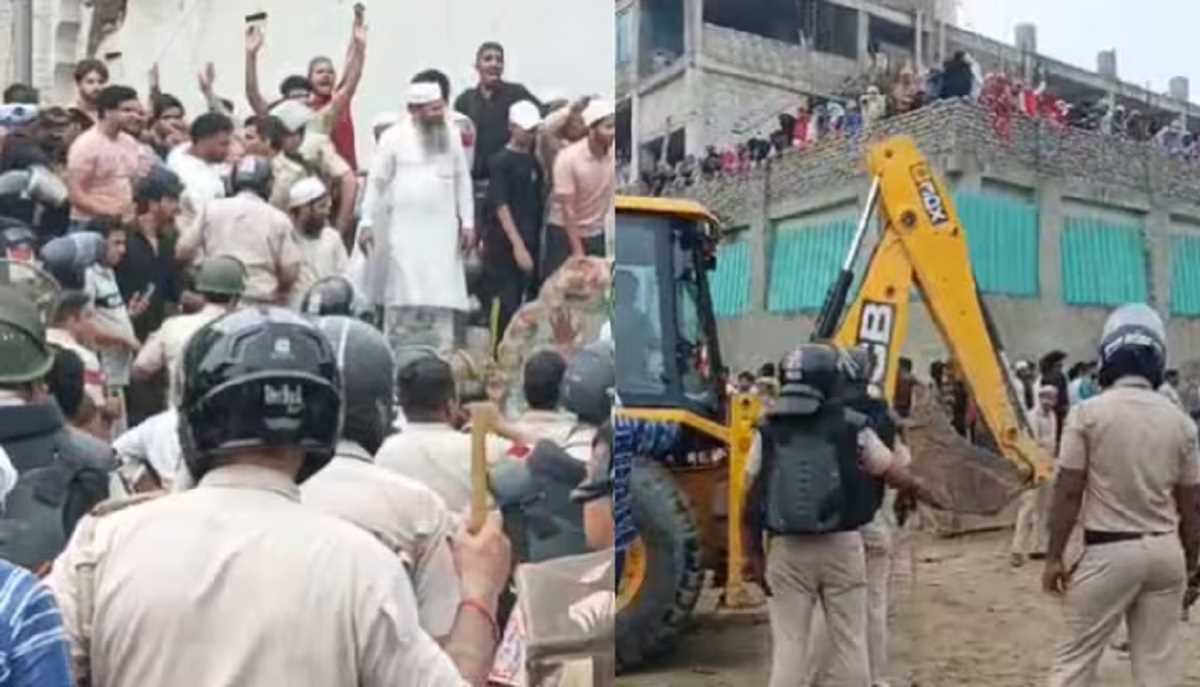 मंगोलपुरी में अतिक्रमण के खिलाफ कार्रवाई, पुलिस के साथ पैरामिलिट्री फोर्स तैनात