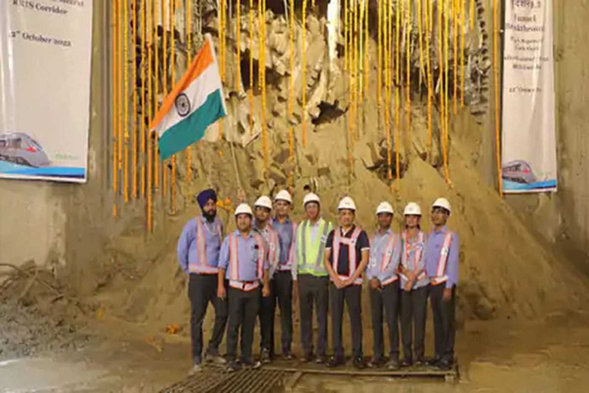 दिल्ली-गाजियाबाद-मेरठ आरआरटीएस कॉरिडोर की पहली टनल का मेरठ में ब्रेकथ्रू