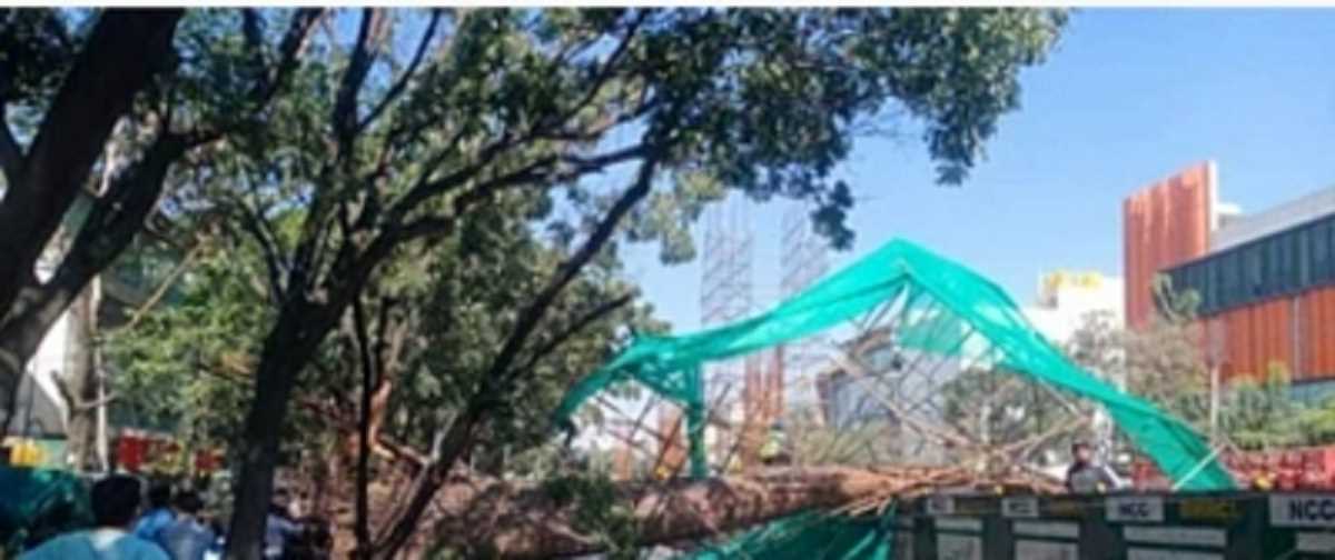 पिलर गिरने से मौत के मामले में बीएमआरसीएल ने साधी चुप्पी, उठ रहे सवाल