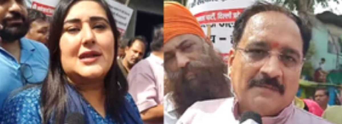 जल संकट पर भाजपा का विरोध प्रदर्शन, सचदेवा ने कहा- दिल्ली सरकार जनता को मूर्ख बना रही है