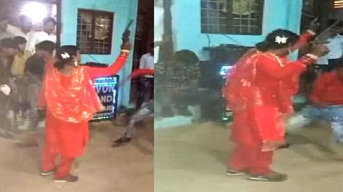 सहारनपुर में महिला ने लहराया तमंचा, वीडियो आया सामने