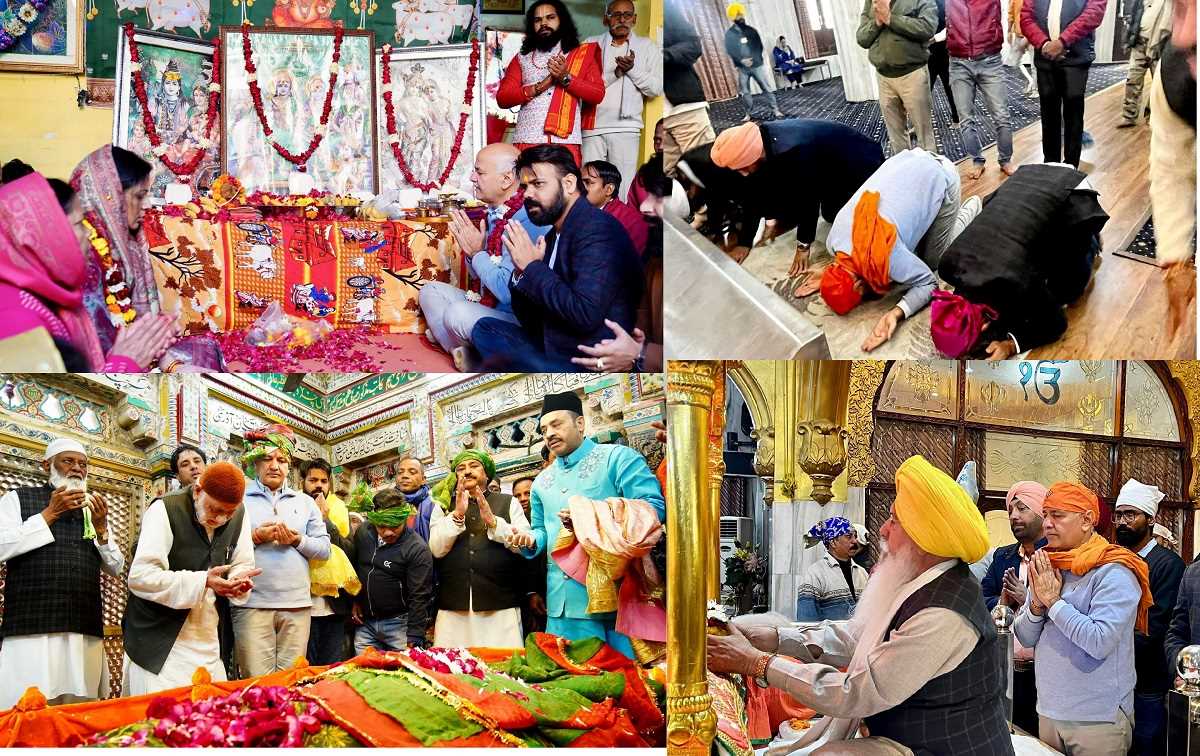 मनीष सिसोदिया ने मंदिर में हनुमान चालीसा का पाठ कर किया चुनाव प्रचार का आगाज, दरगाह और गुरुद्वारे में भी टेका मत्था