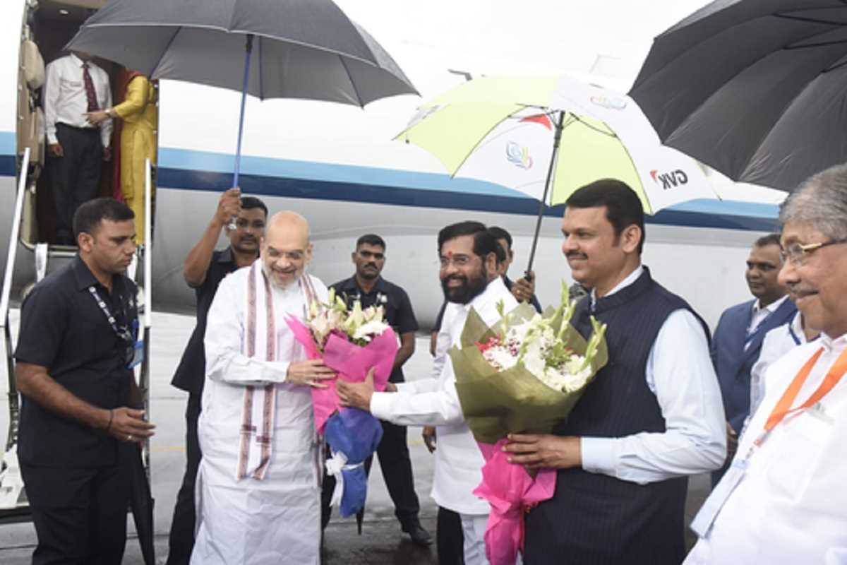 वार्षिक गणेशोत्सव दर्शन के लिए अमित शाह मुंबई पहुंचे