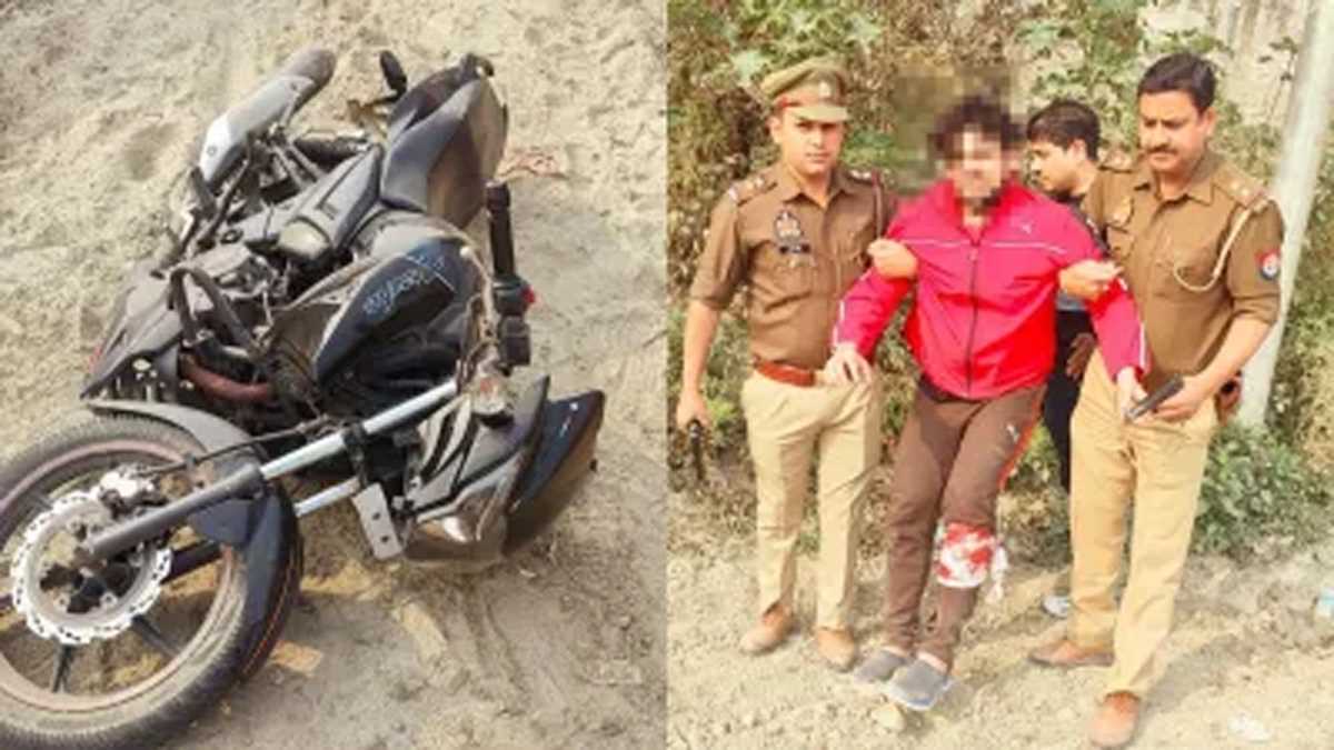पुलिस और बदमाश के बीच मुठभेड़, 24 से ज्यादा मामलों में फरार अपराधी गिरफ्तार