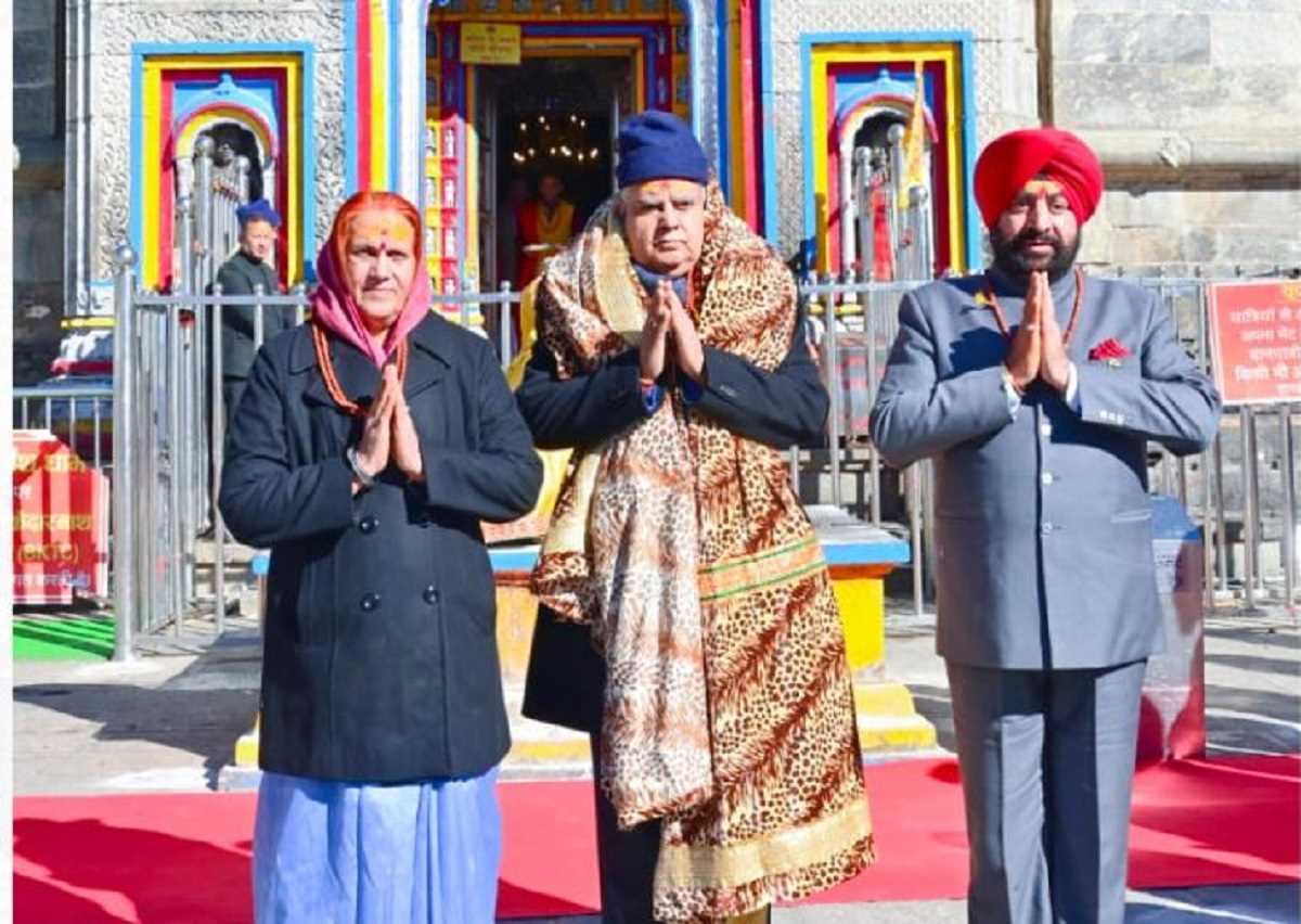 बाबा केदारनाथ के दर्शन कर अभिभूत हुए धनखड़