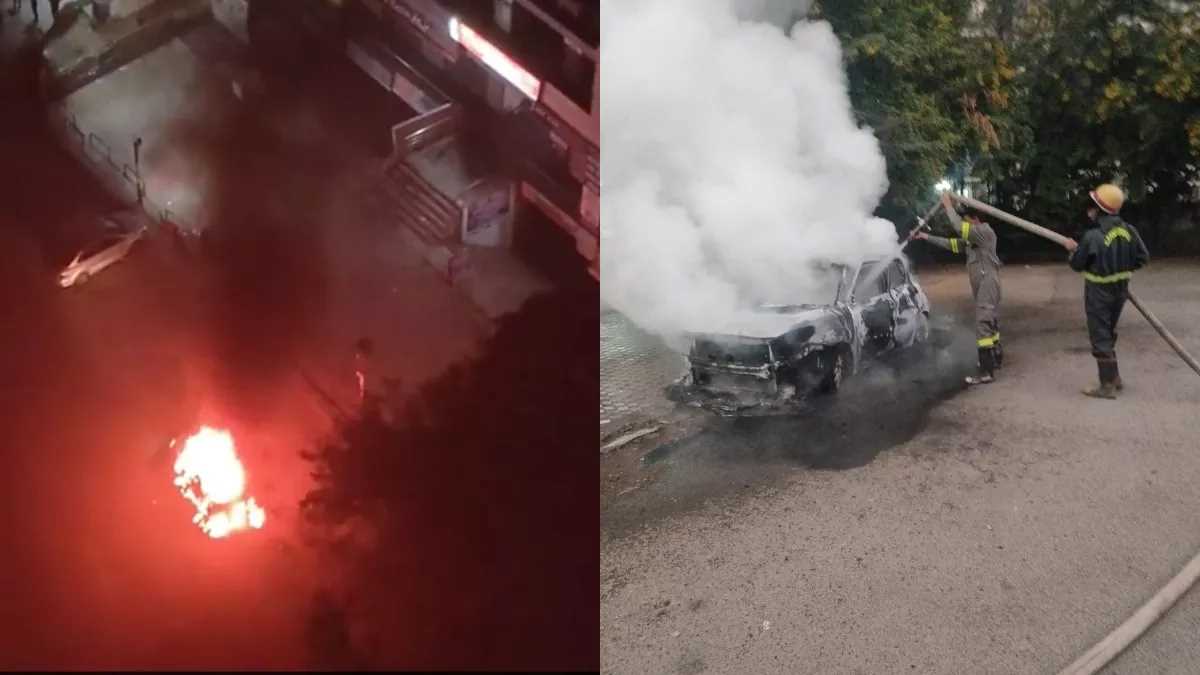 नोएडा में दर्दनाक हादसा,  कार में आग लगने से दो लोगों की मौत