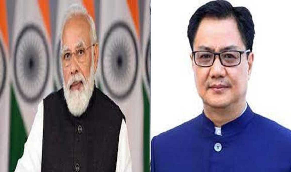 मोदी ने किरण रिजिजू को उनके जन्मदिन पर दी बधाई