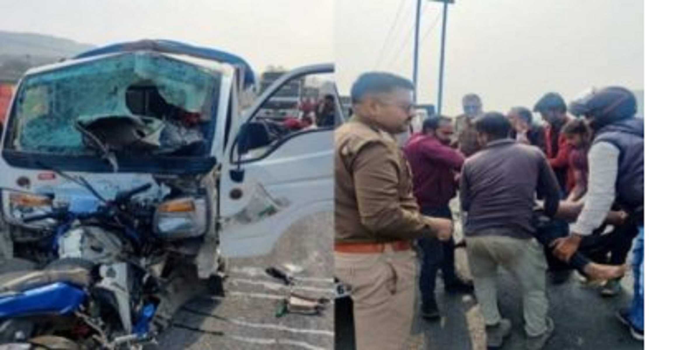 दूध टैंकर और मोटर साइकिल भिड़ंत में एक युवक की मौत, एक घायल