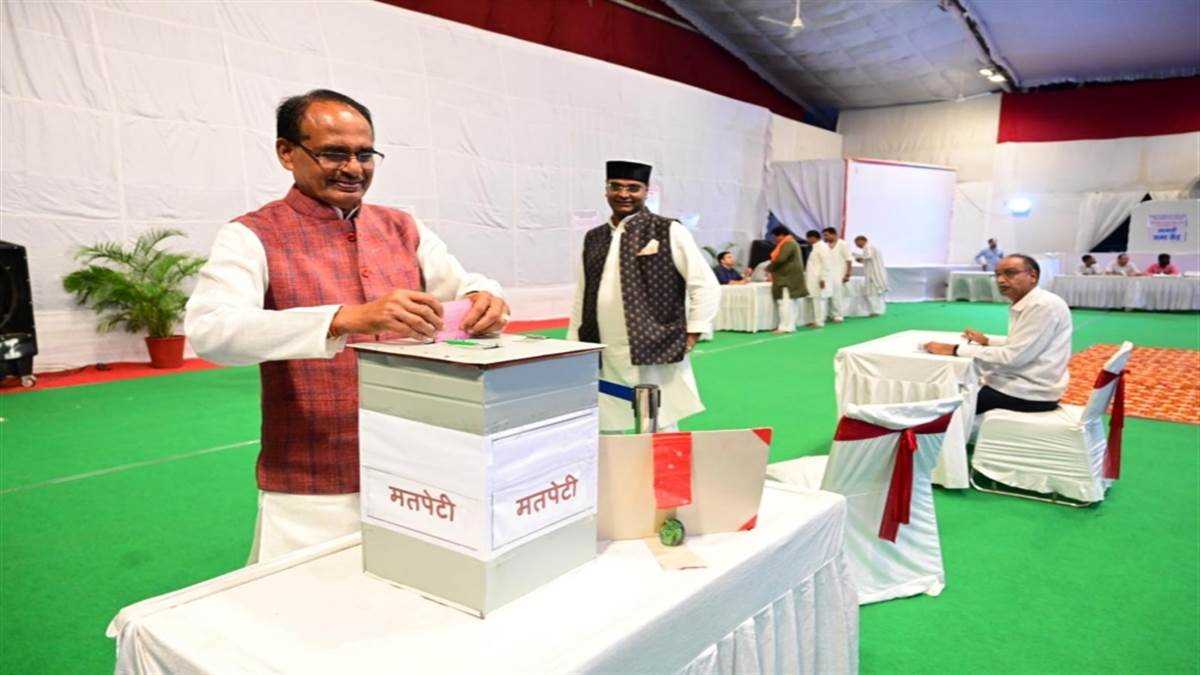 शिवराज ने किया राष्ट्रपति चुनाव के लिए मतदान शिवराज ने किया राष्ट्रपति चुनाव के लिए मतदान