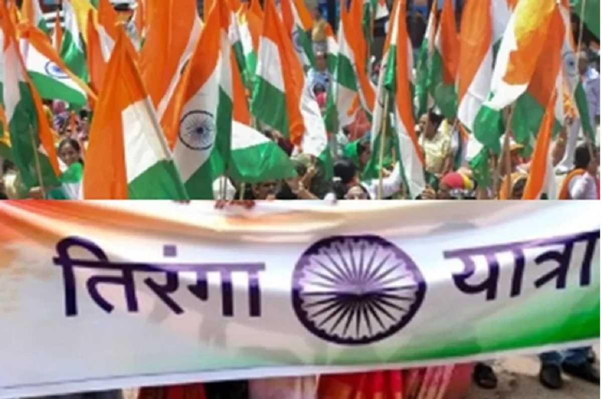 90 मीटर का तिरंगा थाम भारतीय सेना के सम्‍मान में निकाली यात्रा