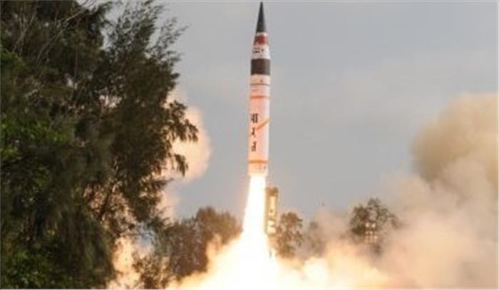 भारत ने परमाणु सक्षम मिसाइल अग्नि-5 का सफल परीक्षण किया