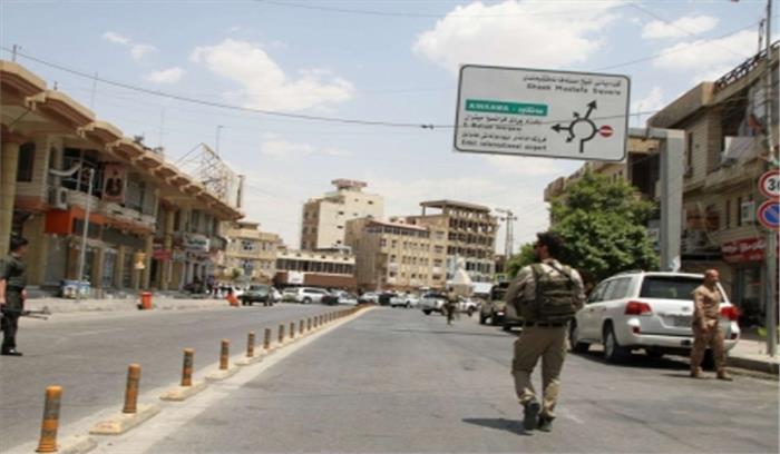 इराक के एरबिल हवाईअड्डे पर विस्फोटकों से लदे ड्रोन से हमला