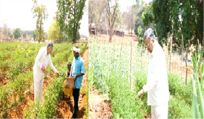 किसान की लहलहाती फसल देख अभिभूत हुए मुख्यमंत्री