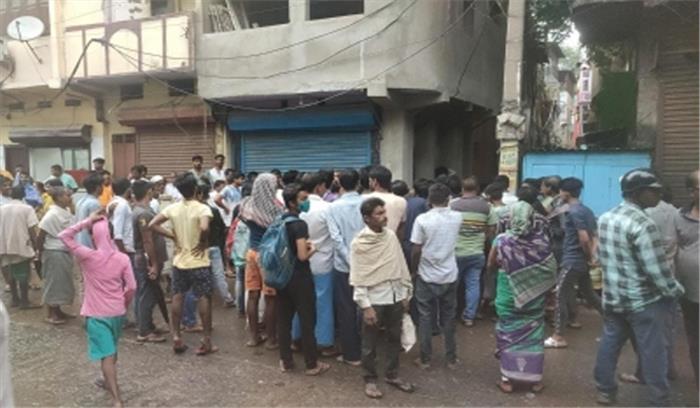 पटना में बढ़ते अपराधों के खिलाफ व्यापारियों ने किया प्रदर्शन