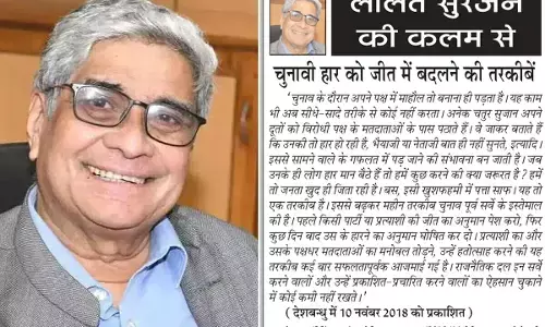 ललित सुरजन की कलम से - चुनावी हार को जीत में बदलने की तरकीबें ललित सुरजन की कलम से - चुनावी हार को जीत में बदलने की तरकीबें