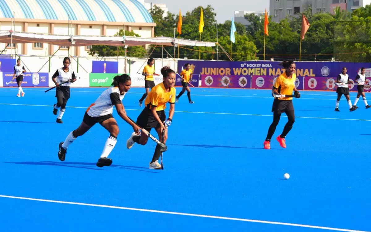 जूनियर विमेंस हॉकी नेशनल्स : हरियाणा, छत्तीसगढ़, झारखंड और उत्तर प्रदेश सेमीफाइनल में