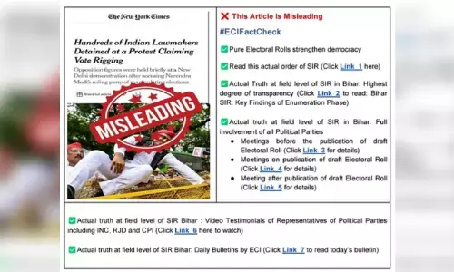 फैक्ट चेक: ईसीआई ने विदेशी मीडिया की खोली पोल, मतदाता सूची में हेराफेरी के विपक्षी दावे को किया खारिज