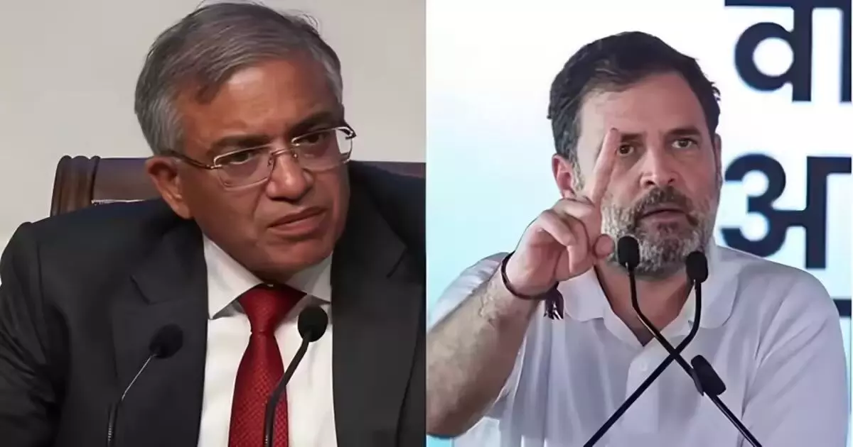 राहुल के आरोप पर ज्ञानेश कुमार का पलटवार, कहा- 7 दिन में हलफनामा दें या फिर देश से माफी मांगें राहुल के आरोप पर ज्ञानेश कुमार का पलटवार, कहा- 7 दिन में हलफनामा दें या फिर देश से माफी मांगें