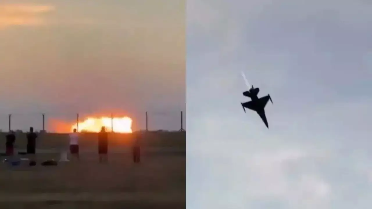 पोलैंड में अंतरराष्ट्रीय एयर शो पूर्वाभ्यास के दौरान F-16 विमान दुर्घटनाग्रस्त, पायलट की हुई मौत