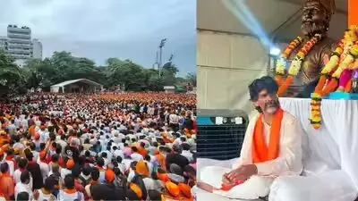 मराठा आरक्षण की मांग को लेकर मनोज जरांगे मुंबई पहुंचे