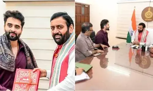 हरियाणा में एक्टर जैकी भगनानी ने सीएम नायब सैनी से की मुलाकात, फिल्म सिटी बनाने पर हुई चर्चा हरियाणा में एक्टर जैकी भगनानी ने सीएम नायब सैनी से की मुलाकात, फिल्म सिटी बनाने पर हुई चर्चा