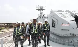 गुजरात के लोथल पहुंचे नौसेना प्रमुख, राष्ट्रीय समुद्री विरासत परिसर का किया दौरा