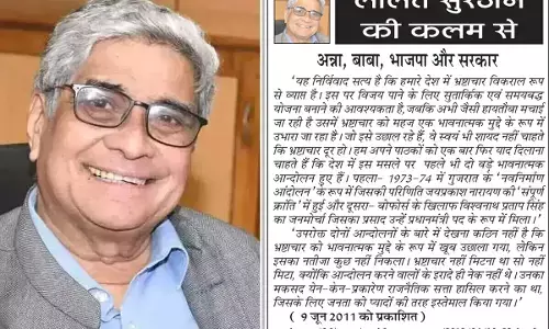 ललित सुरजन की कलम से - अन्ना, बाबा, भाजपा और सरकार