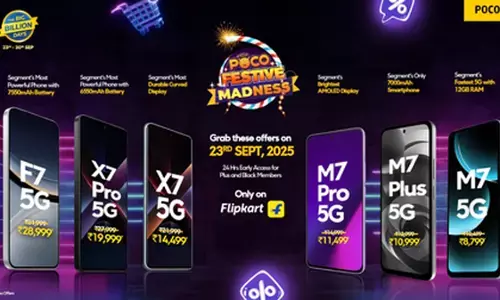 पोको ने फ्लिपकार्ट बिग बिलियन डेज सेल 2025 के लिए 5जी स्मार्टफोन डील्स की लॉन्च पोको ने फ्लिपकार्ट बिग बिलियन डेज सेल 2025 के लिए 5जी स्मार्टफोन डील्स की लॉन्च